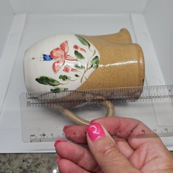 Jinxy O'Neill Pottery Ireland 1987 Creamer‎ Sugar & Creamer Floral Vase Signed - Picture 11 of 12